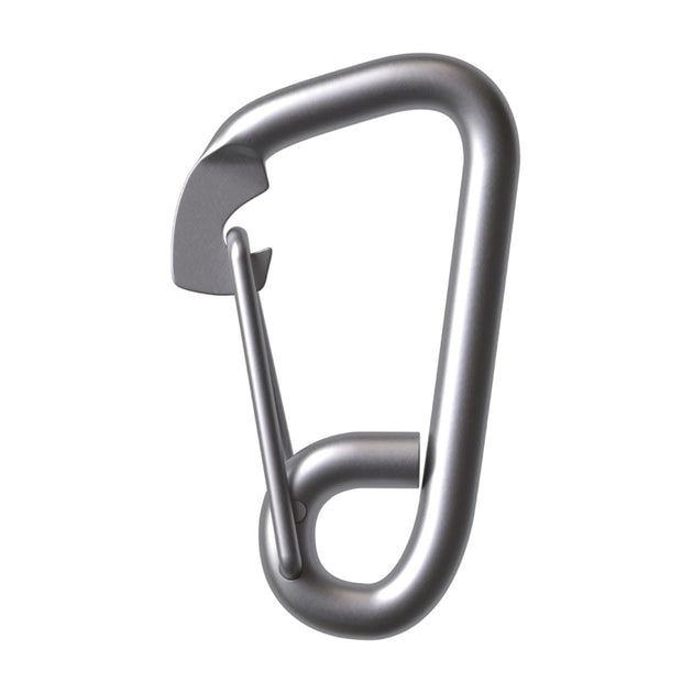 Durable and rust-proof marine hardware stainless steel snap hook link, designed for quick and reliable rope or chain connections on sailboats.