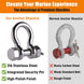 Rust resistant polished silver marine grade 316 stainless steel shackle