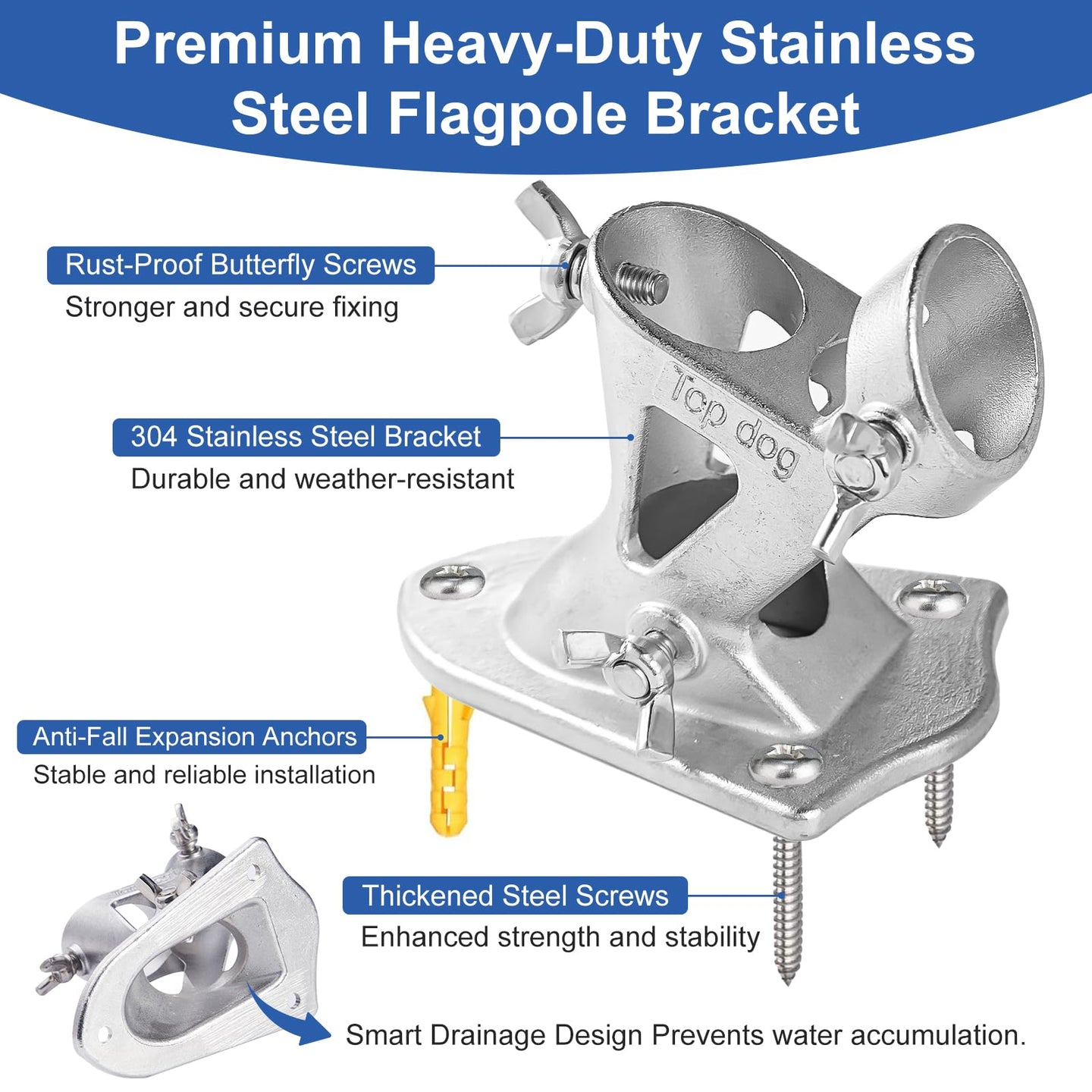 Rustproof and wind resistant features of RiaYer flag holder