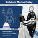 Safe working load specifications for RiaYer marine block with adjustable cam cleat.