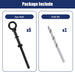 Graphic detailing the package contents of a suspension kit, including the threaded screw eye bolts and matching plastic wall anchors for secure concrete or wood installation.