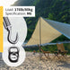 Image illustrating how a heavy-duty metal turnbuckle can be used for secure backyard hammock anchoring or tensioning outdoor shade sails.