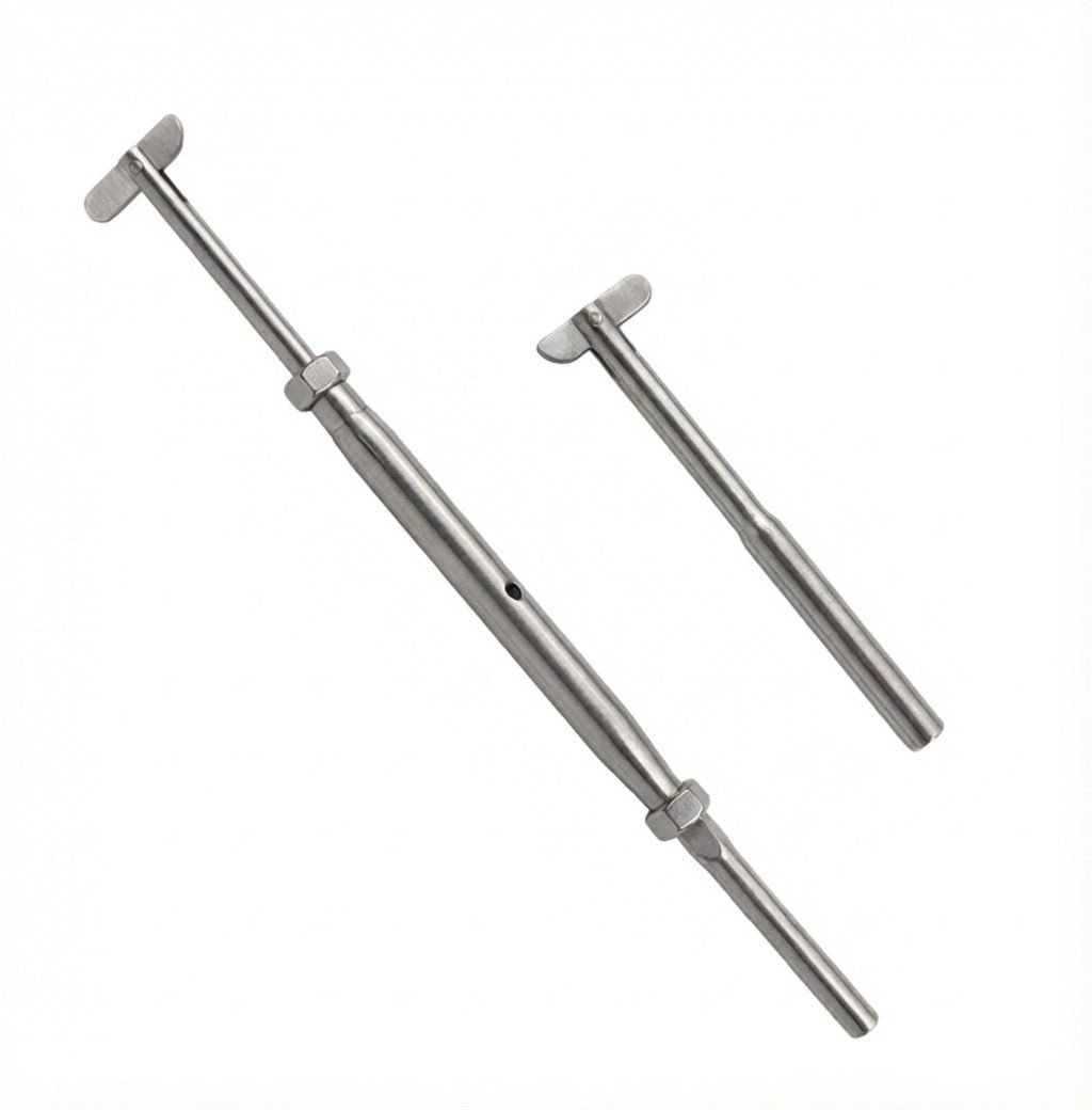 RiaYer polished silver T316 stainless steel blade toggle cable railing turnbuckle kit