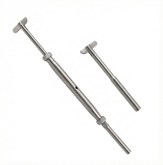 RiaYer polished silver T316 stainless steel blade toggle cable railing turnbuckle kit