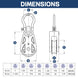 Detailed dimension drawing and size chart for RiaYer 35mm and 50mm marine pulleys.