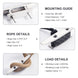Stainless steel boat cleat including all mounting bolts and hardware