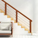 Modern indoor staircase featuring RiaYer stainless steel cable railing for a clean look.