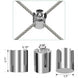 Detailed dimensions and internal structure of the RiaYer stainless steel wire rope cross clamp.