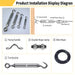Stainless steel wire tensioner hardware set for string lights and cables