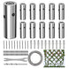 RiaYer T316 stainless steel wire trellis kit including hubs wire rope and hardware