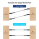 RiaYer adjustable kit suitable for both angled stair railing and flat horizontal wood post railing.