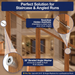Perfect solution for staircases and angled runs. The hidden cable railing tensioner maintains a seamless aesthetic on wood posts, using a 30-degree beveled angle washer for sloped sections.