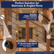 Perfect solution for staircases and sloped sections. The black hidden tensioner uses a matching 30-degree black beveled angle washer to maintain a seamless, flush aesthetic on wood posts.