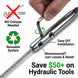 Easy DIY installation using a simple hex key. This swageless and 100% reusable cable railing system requires NO hydraulic crimper, saving you over $50 on tools. Mismeasured? Just loosen and reset!