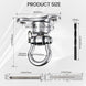 Detailed dimensions and size chart for the RiaYer heavy duty swivel swing hanger.