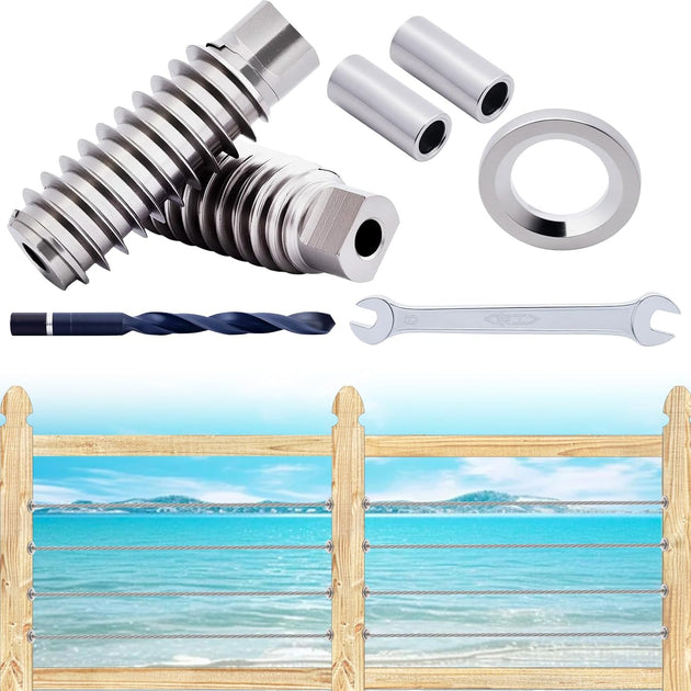 Rust proof T316 stainless steel cable railing hardware perfect for coastal deck installations.