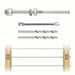 Included components for the RiaYer threaded stud kit featuring tensioners, drill bits, wrench, and through-post installation diagram.