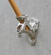 Triple locking butterfly screws on stainless steel flag pole holder