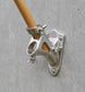 Triple locking butterfly screws on stainless steel flag pole holder