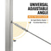 Universal 180-degree adjustable angle toggle anchor fitting. One single kit works perfectly for both flat level decks and angled stairs without the need for extra angled washers.