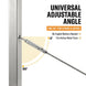 Universal 180-degree adjustable angle toggle anchor fitting. One single kit works perfectly for both flat level decks and angled stairs without the need for extra angled washers.