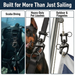Versatile applications for RiaYer black snap shackle including scuba diving, heavy duty pet leashes, and flagpoles.