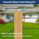 Concealed black lag screw design for clean and modern deck cable railing.