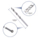 Instructional diagram demonstrating the correct method for drilling a pilot hole and inserting a plastic wall anchor to securely mount a screw eye hook.