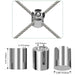Technical dimension blueprint detailing the exact size, slot width, and installation specifications for the stainless steel wire rope cross clamp hardware.