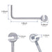 Dimensions and size specifications of the RiaYer wire rope gripping tool.