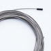 Stainless steel wire rope threaded through a black T316 wood post protective sleeve