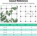 Layout reference guide for creating a square pattern wire trellis using adjustable hubs