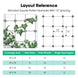 Layout reference guide and spacing chart for creating a square pattern wire trellis