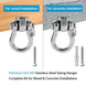 RiaYer premium SUS 304 stainless steel swing hanger complete kit for both wood and concrete installations.