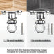 Premium SUS 304 stainless steel swing hanger complete kit showing hardware for both wood and concrete installations.
